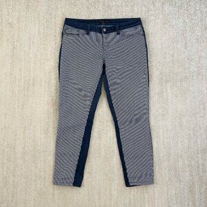 Prana Blue White Stripe Crop Jeans 6/28